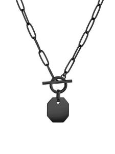 Liebeskind Naszyjnik z zawieszką - dł. 45 cm rozmiar: onesize. Czarne naszyjniki Liebeskind, ze stali. Za 210,81 zł.