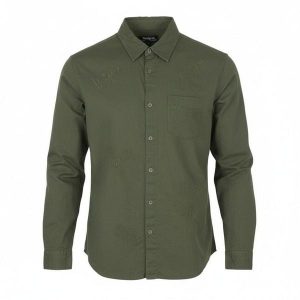 Desigual Cam Marcos Men koszula khaki zielona haftowana M. Zielone koszule Desigual, m, bez wzorów, z bawełny, bez kołnierzyka, bez ramiączek. Za 266,99 zł.