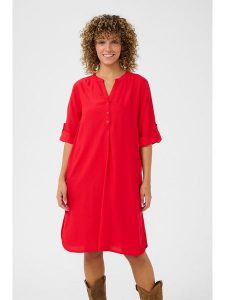 Cream Sukienka w kolorze czerwonym rozmiar: 44. Czerwone sukienki Cream, na imprezę, s, bez wzorów, z wiskozy, klasyczne, bez kołnierzyka, bez ramiączek, midi. Za 130,99 zł.