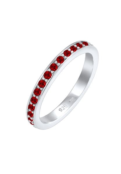 Elli Damska obrączka Memoire z kryształami w srebrze próby 925 Sterling Silver Pierścionki 1 ct Damski. Szare pierścionki Elli, srebrne. Za 203,99 zł.