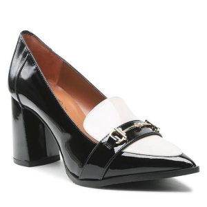 Półbuty Brenda Zaro. Czarne czółenka Brenda Zaro, bez wzorów, bez obcasa, na obcasie, bez zapięcia. Za 489,99 zł.