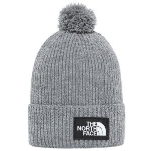 Czapka zimowa The North Face TNF Logo Box Pom Beanie. Szare czapki The North Face, bez wzorów, sportowe. Za 139,00 zł.
