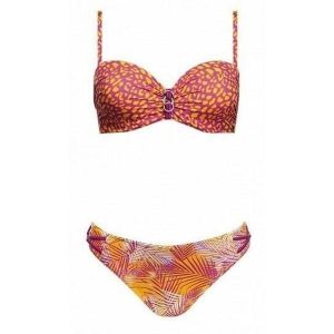 Strój kąpielowy damski dwuczęściowy kostium plażę basen Self Paradise. Brązowe bikini SELF HEAT, bez wzorów. Za 169,00 zł.