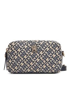 Tommy Hilfiger Torebka Th Jacquard Camera Bag AW0AW17443 Granatowy. Niebieskie listonoszki TOMMY HILFIGER, bez wzorów, z materiału, bez dodatków. Za 359,99 zł.