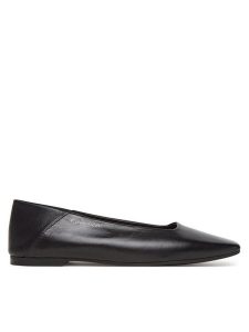 Calvin Klein Baleriny Flat Ballerina - Lth HW0HW02463 Czarny. Czarne balerinki Calvin Klein, bez wzorów, ze skóry, bez obcasa, bez zapięcia. Za 279,99 zł.