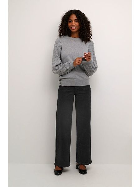 Kaffe Dżinsy "Karla" - Comfort fit - w kolorze czarnym rozmiar: 42. Czarne jeansy Kaffe, bez wzorów, z podwyższonym stanem. Za 170,87 zł.