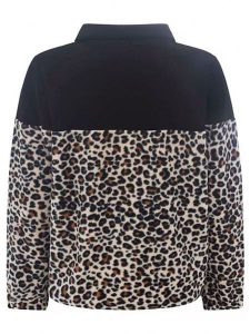 Zwillingsherz Bluza polarowa "Leo Lover" w kolorze czarno-beżowym rozmiar: L/XL. Brązowe bluzy Zwillingsherz, l, z aplikacjami, z polaru, bez kaptura. Za 189,74 zł.