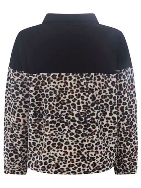 Zwillingsherz Bluza polarowa "Leo Lover" w kolorze czarno-beżowym rozmiar: L/XL. Brązowe bluzy Zwillingsherz, l, z aplikacjami, z polaru, bez kaptura. Za 189,74 zł.