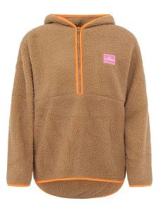 Zwillingsherz Bluza polarowa w kolorze jasnobrązowym rozmiar: M. Brązowe bluzy Zwillingsherz, m, bez wzorów, z polaru, bez kaptura. Za 130,99 zł.