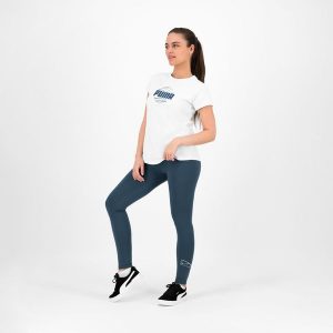 Legginsy fitness damskie Puma. Niebieskie legginsy Puma, bez wzorów, z bawełny. W wyprzedaży za 69,99 zł.