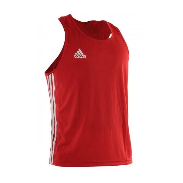 Koszulka treningowa adidas Boxing Top. Czerwone bluzki ADIDAS, bez wzorów, sportowe, bez kołnierzyka, bez ramiączek. Za 149,00 zł.