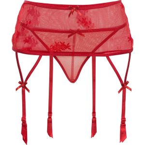 Stringi + pasek do pończoch (2 części) bonprix czerwony. Komplety bielizny marki bonprix. Za 24,99 zł.