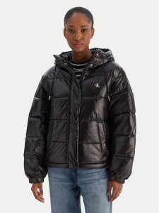 Calvin Klein Jeans Kurtka zimowa LV047D505G Czarny Relaxed Fit. Czarne kurtki Calvin Klein Jeans, na zimę, l, bez wzorów, z jeansu, bez kaptura. Za 589,99 zł.