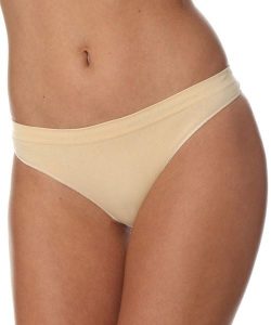 Majtki damskie bawełniane stringi Brubeck COMFORT COTTON. Białe stringi Brubeck, bez wzorów, z bawełny. Za 26,99 zł.