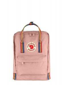 Plecak miejski Fjallraven Kanken Rainbow - chalk rose/rainbow. Czerwone plecaki Fjällräven. Za 379,49 zł.