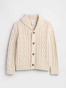 GAP Kardigan w kolorze beżowym rozmiar: 110. Brązowe kardigany GAP, ze splotem. Za 79,03 zł.