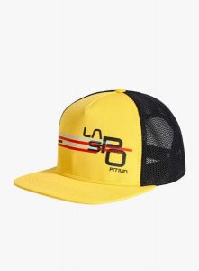 Czapka z daszkiem La Sportiva Stripe Cube Hat. Żółte czapki La Sportiva, bez wzorów, z materiału, eleganckie. Za 108,89 zł.