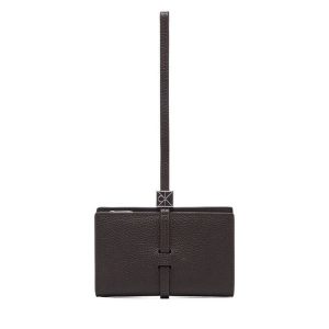 Portfel Calvin Klein. Brązowe portfele Calvin Klein, bez wzorów. Za 289,99 zł.