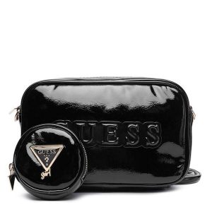 Torebka Guess. Czarne listonoszki Guess, z aplikacjami, bez dodatków. Za 219,99 zł.