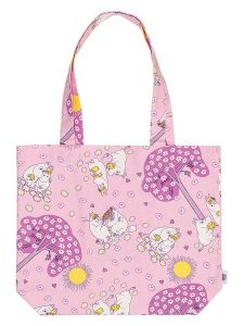 Moomin Shopper bag "Sweethearts" w kolorze jasnoróżowo-fioletowym - 36 x 44 cm rozmiar: onesize. Różowe shopper bag Moomin, bez wzorów, z bawełny, na ramię, bez dodatków. Za 68,95 zł.
