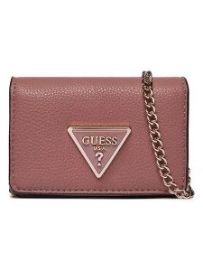 Guess Portfel w kolorze różowym - 11 x 8 x 4 cm rozmiar: onesize. Różowe portfele Guess, z aplikacjami, z materiału. Za 263,53 zł.