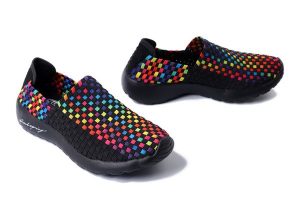 ROCK SPRING Samba black rainbow, półbuty letnie damskie. Czarne półbuty Rock Spring, na lato, bez wzorów, bez obcasa, bez zapięcia. Za 175,92 zł.