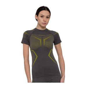 Koszulka damska termoaktywna z krótkim rękawem Brubeck DRY. Szare koszule nocne Brubeck, bez wzorów, z poliamidu, bez ramiączek. Za 129,99 zł.