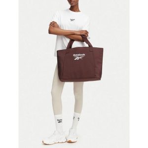 Torebka Reebok. Brązowe shopper bag Reebok, bez wzorów, bez dodatków. Za 99,99 zł.