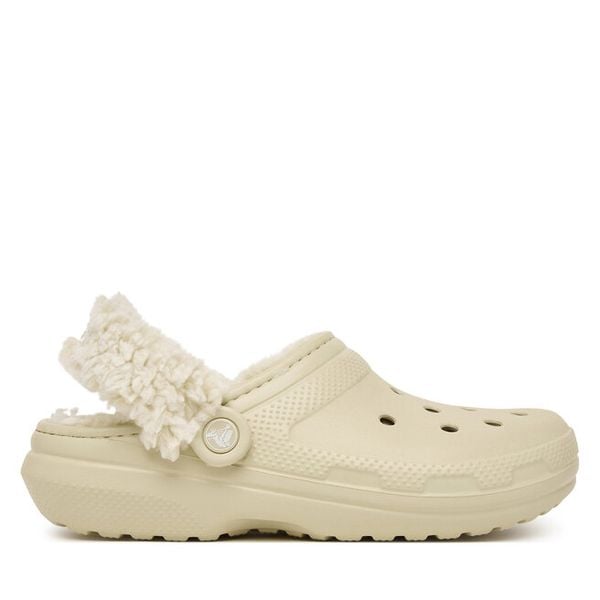 Klapki Crocs. Brązowe klapki Crocs, bez wzorów, bez obcasa. Za 259,99 zł.