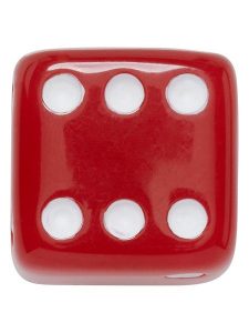 Crocs Przypinka "Dice" w kolorze czerwonym na buty rozmiar: onesize. Czerwone kapcie Crocs, bez wzorów, z materiału. Za 13,07 zł.