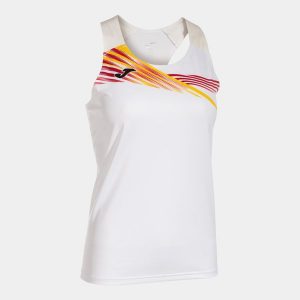 Tank top Joma Elite X. Białe topy JOMA, bez wzorów, bez kołnierzyka, bez ramiączek. W wyprzedaży za 134,20 zł.