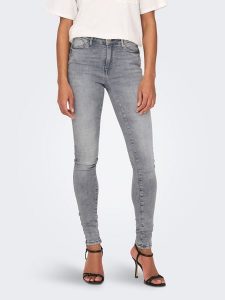 ONLY Dżinsy - Skinny fit - w kolorze szarym rozmiar: S/L32. Szare jeansy ONLY, z aplikacjami, z bawełny. Za 136,13 zł.