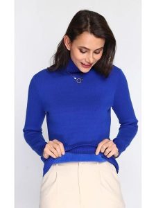 C& Jo Golf w kolorze niebieskim rozmiar: 36. Niebieskie golfy C& Jo, bez wzorów, z kaszmiru. Za 152,99 zł.