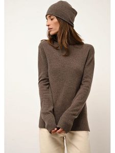 Just Cashmere Kaszmirowy sweter "Lexie" w kolorze brązowym rozmiar: XL. Brązowe golfy Just Cashmere, bez wzorów, z kaszmiru. Za 335,33 zł.