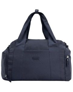 Torba sportowa WINGS SOLENNE z kieszenią na buty i pasem na walizkę NAVY BLUE. Niebieskie torby podróżne i sportowe WINGS, bez wzorów, z materiału, na ramię. Za 129,90 zł.