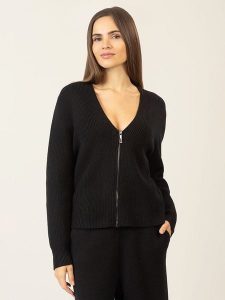 APART Wełniany kardigan w kolorze czarnym rozmiar: L. Czarne kardigany Apart, z wełny. Za 355,78 zł.