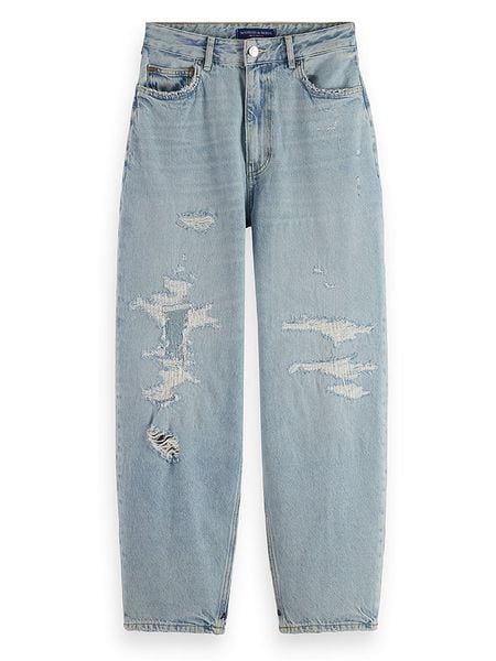 Scotch & Soda Dżinsy - Tapered fit - w kolorze błękitnym rozmiar: W27/L32. Niebieskie jeansy Scotch & Soda, z aplikacjami, z bawełny, z podwyższonym stanem. Za 223,46 zł.
