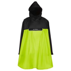 Poncho VAUDE Valero. Czarne kurtki Vaude, bez wzorów, bez kaptura. Za 325,60 zł.