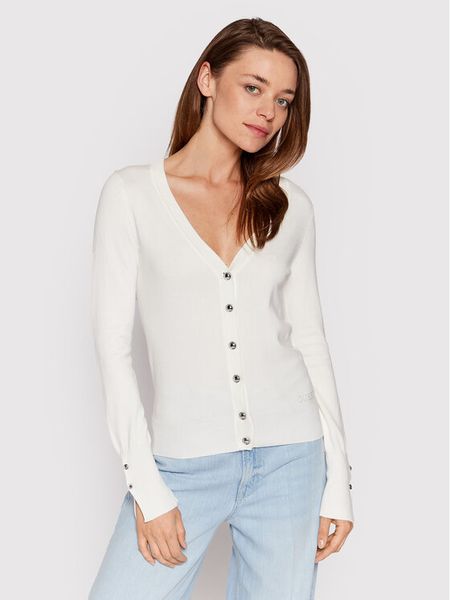 Guess Kardigan Zena W2YR33 Z2V62 Biały Regular Fit. Białe kardigany Guess, z wiskozy. Za 339,99 zł.