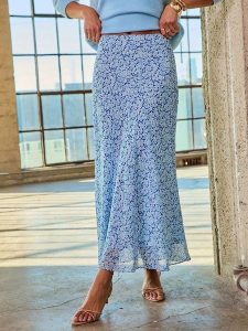 Milan Kiss Spódnica w kolorze błękitnym rozmiar: L. Niebieskie spódnice Milan Kiss, na co dzień, l, bez wzorów, maxi. Za 126,99 zł.