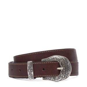 Pasek Guess. Brązowe paski Guess, z aplikacjami. Za 324,99 zł.