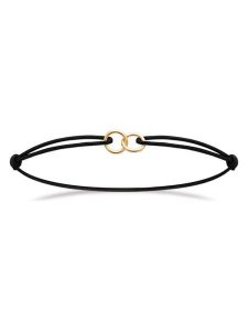 L'Atélier Précieux Bransoletka z elementem ozdobnym rozmiar: onesize. Czarne bransoletki l'Atelier precieux, z mosiądzu. Za 86,99 zł.