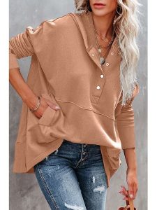 Milan Kiss Bluza w kolorze jasnobrązowym rozmiar: XL. Brązowe bluzy Milan Kiss, xl, bez wzorów, z kapturem. Za 131,74 zł.
