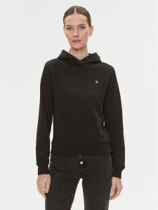 Calvin Klein Jeans Bluza Embro Badge J20J223227 Czarny Regular Fit. Czarne bluzy Calvin Klein Jeans, xxs, bez wzorów, z bawełny, bez kaptura. Za 299,00 zł.