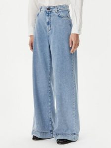 Weekend Max Mara Jeansy Vega 2515181061 Niebieski Wide Leg. Niebieskie jeansy Weekend Max Mara, bez wzorów, z bawełny. Za 679,99 zł.