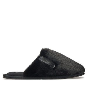 Kapcie Calvin Klein Jeans. Czarne kapcie Calvin Klein Jeans, bez wzorów, z jeansu. Za 229,99 zł.