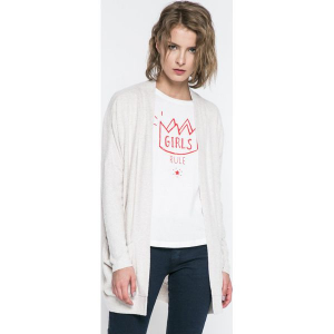 Only - Kardigan. Szare długie swetry marki ONLY, z dzianiny. W wyprzedaży za 59,90 zł.