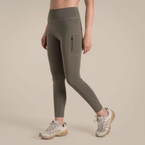Legginsy damskie Craghoppers NosiLife Adeena. Zielone legginsy Craghoppers, bez wzorów, z materiału. Za 382,60 zł.