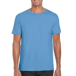 Koszulka Softstyle Dla Dorosłych Unisex. Niebieskie bluzki GILDAN, xl, bez wzorów, sportowe, bez kołnierzyka, bez ramiączek. Za 29,99 zł.