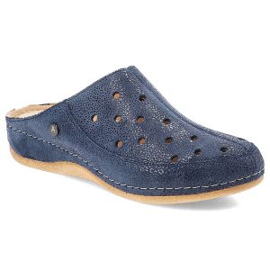 Granatowe Klapki Armodo Stylowe Obuwie Damskie Puma. Niebieskie klapki Armodo, bez wzorów, ze skóry, bez obcasa. Za 259,00 zł.